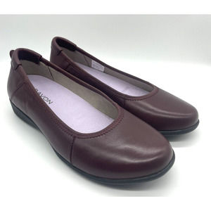 NEW Aravon ABBEY BALLET Women's Dress Shoe Flats Brown US Size 7.5 D Wide
